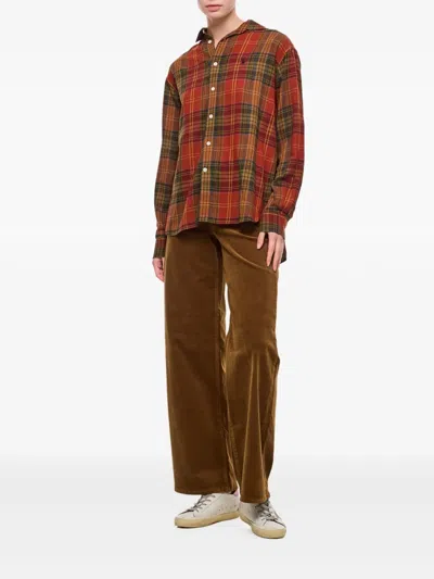 Polo Ralph Lauren Long Sleeve Front Button Shirt In Red