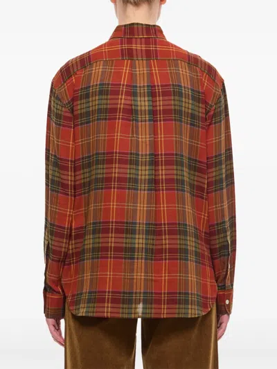 Polo Ralph Lauren Long Sleeve Front Button Shirt In Red