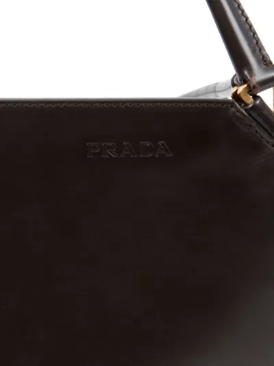Pre-owned Prada 2000s Leather Handbag In Brown