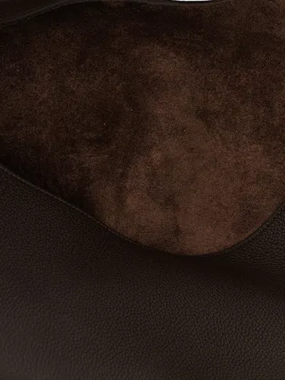 Khaite Dark Brown Lotus Medium Tote Bag