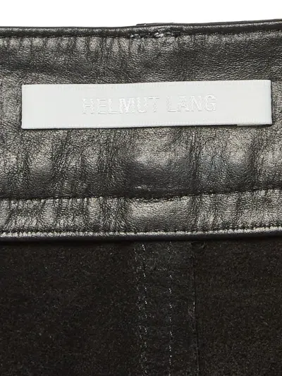 Pre-owned Helmut Lang Leather Contrast-stitch Trousers