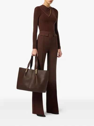 Elisabetta Franchi Flared Leg Trousers Gold-tone Buttons