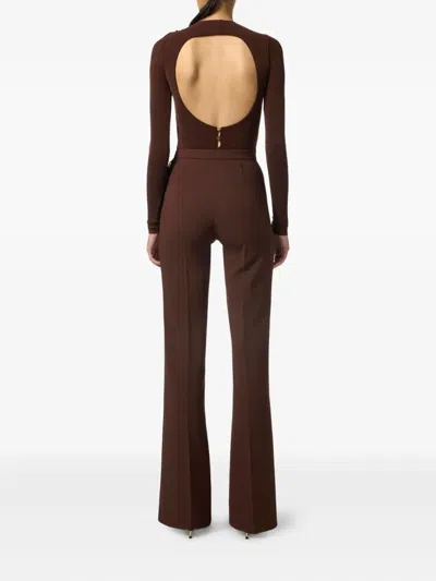 Elisabetta Franchi Flared Leg Trousers Gold-tone Buttons