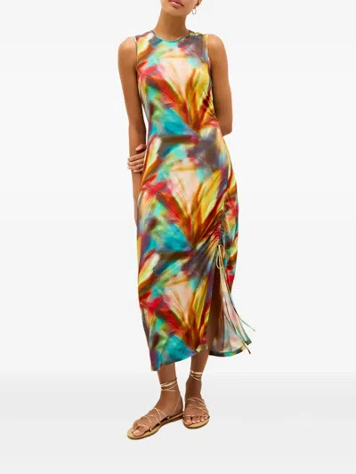 Marie Oliver Abstract-print Drawstring Dress In Multi