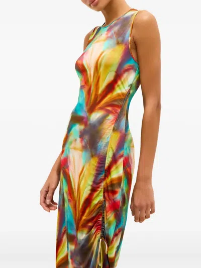Marie Oliver Abstract-print Drawstring Dress In Multi