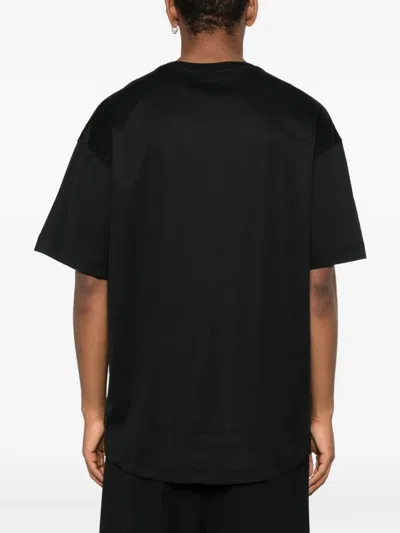 Mugler Logo Cotton T-shirt In Black