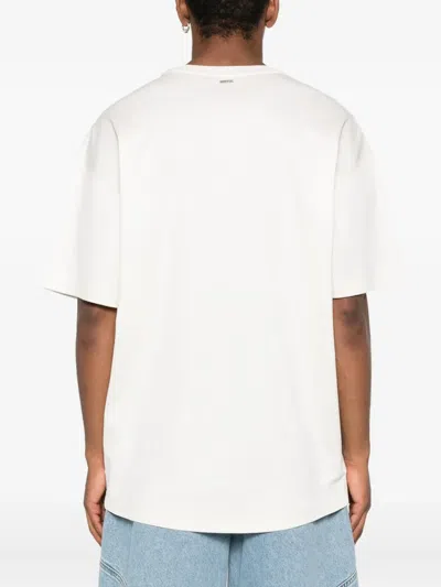 Mugler Metallic-detail T-shirt In White