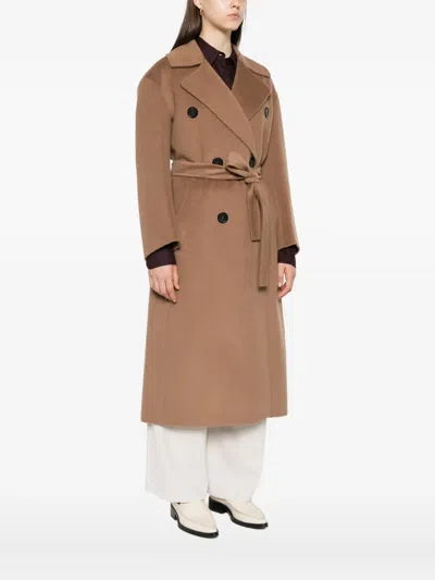 S Max Mara Double-breasted Belted Coat