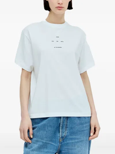 Song For The Mute Logo Print T-shirt In White