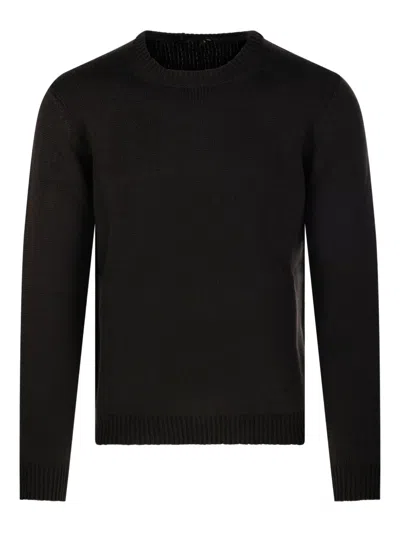 Roberto Collina Crew Neck Knit Sweater In Black