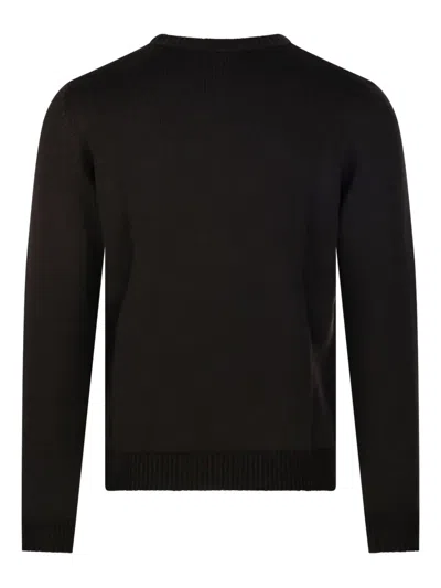 Roberto Collina Crew Neck Knit Sweater In Black