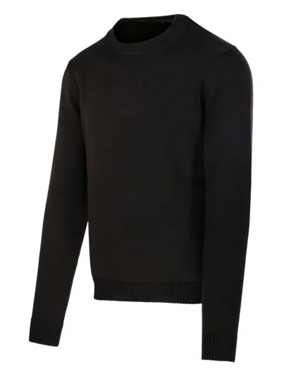 Roberto Collina Crew Neck Knit Sweater In Black