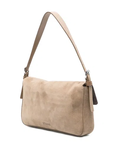 Staud Harlow Buckled Suede Shoulder Bag