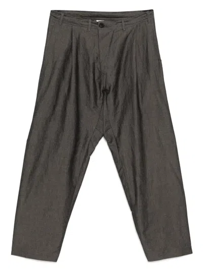 Jan-jan Van Essche Aizome Overdyed Trousers In Gray