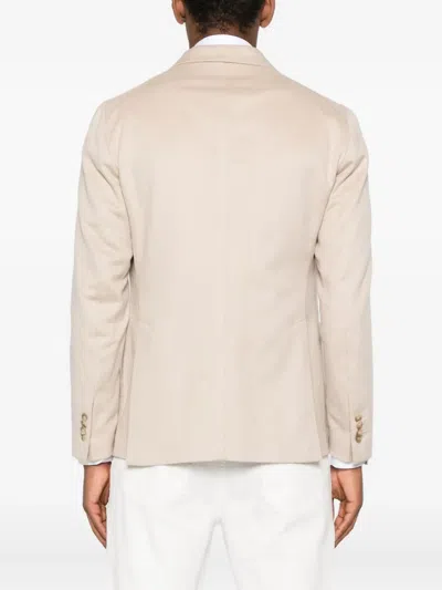 Tagliatore Double-breasted Blazer In Neutral
