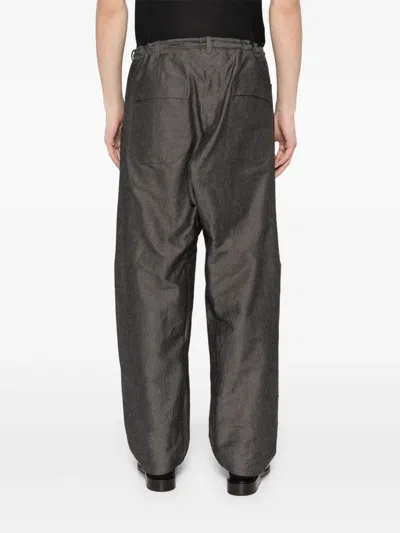 Jan-jan Van Essche Aizome Overdyed Trousers In Gray