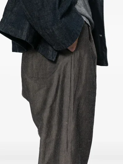 Jan-jan Van Essche Aizome Overdyed Trousers In Gray