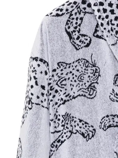 Desmond & Dempsey The Jag Cream Towel Robe In White
