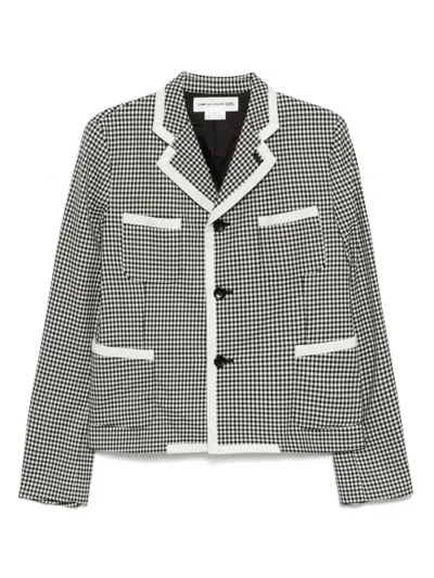 Comme Des Garcons Girl Check-print Shirt Jacket In Gray