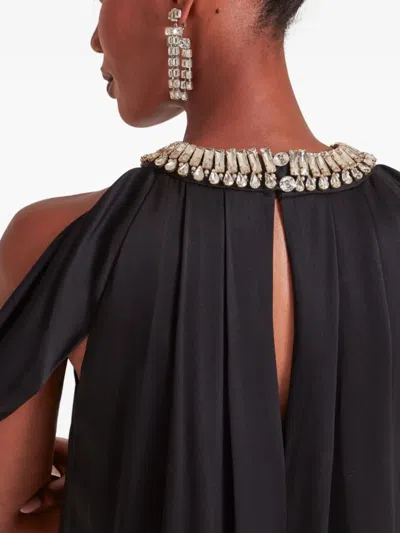 Temperley London Adalina Embellished Halter-neck Maxi Dress In Black