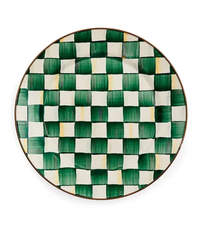 Mackenzie-childs Emerald Check Charger Plate