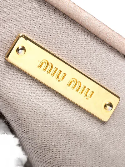 Pre-owned Miu Miu Matelassé Leather Tote Bag In Pink