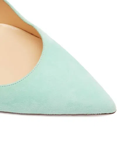 Pre-owned Christian Louboutin 110mm Kate Suede Pumps In Green