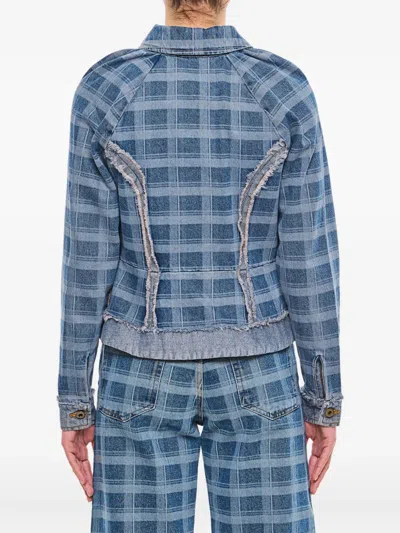 Molly Goddard Checked Denim Jacket