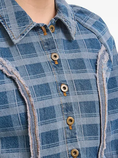 Molly Goddard Checked Denim Jacket