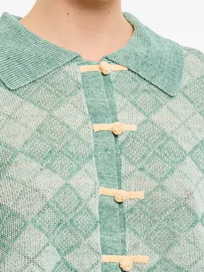Yanyan Knits Button-detailed Cropped Cardigan