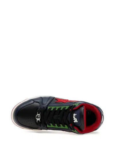 A Bathing Ape 30th Anniversary Clutch Sta™ M1 Leather Hi-top Sneakers In Black