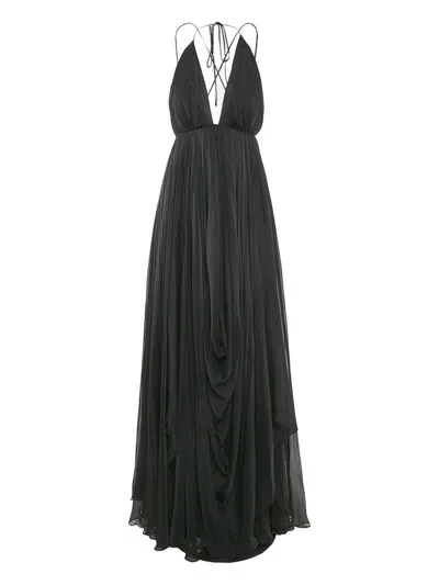 Pre-owned Gauri & Nainika Draped-detail Maxi Dress