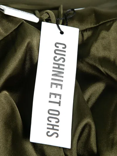 Pre-owned Cushnie Cut-out Mini Dress In Green