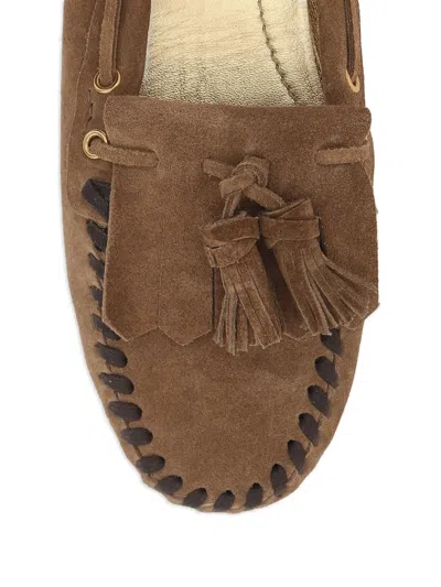 Car Shoe Driving Tassel-embellished Suede Loafers
