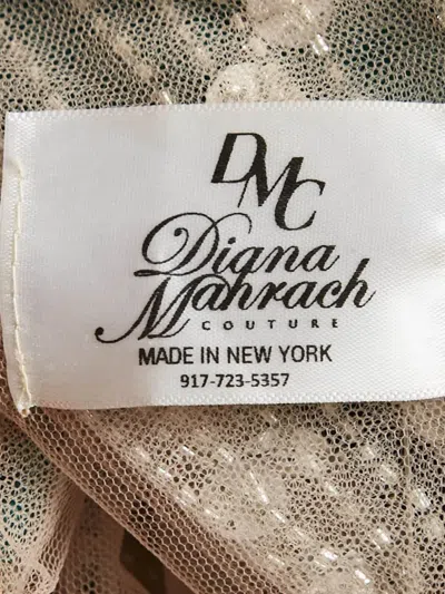 Pre-owned Diana Malivani Embellished Gown In Green