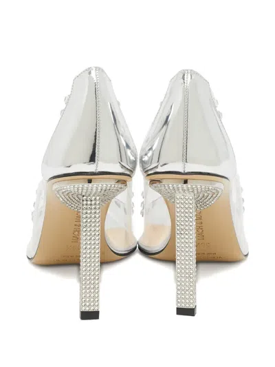 Pre-owned Mach&mach 100mm Diamond Dreams Pumps In Neutral