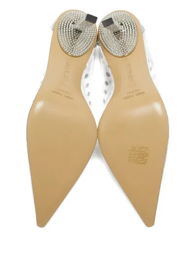 Pre-owned Mach&mach 100mm Diamond Dreams Pumps In Neutral