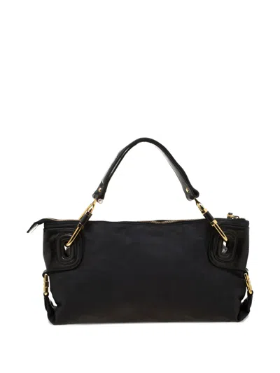 Pre-owned Gianfranco Ferre Leather-strap Tote Bag In Black