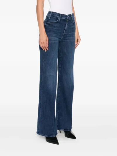 Mother The Hustler Roller Sneak Jeans In Blue