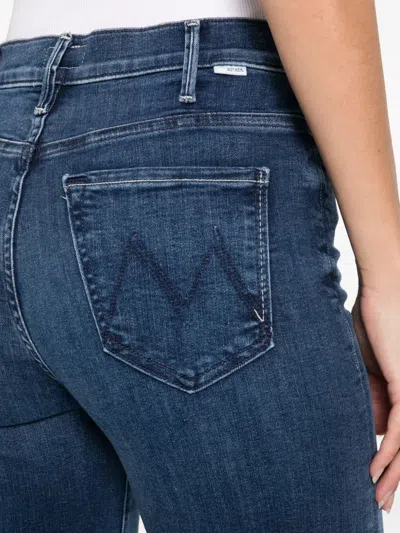 Mother The Hustler Roller Sneak Jeans In Blue