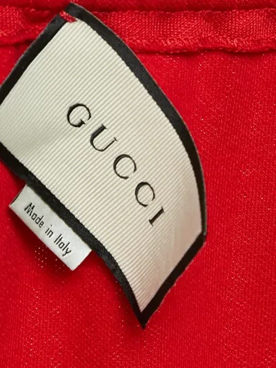 Pre-owned Gucci Pleated Maxi Skirt In Red