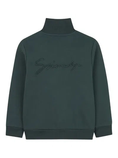 Givenchy Zip-up Sweatshirt In Green