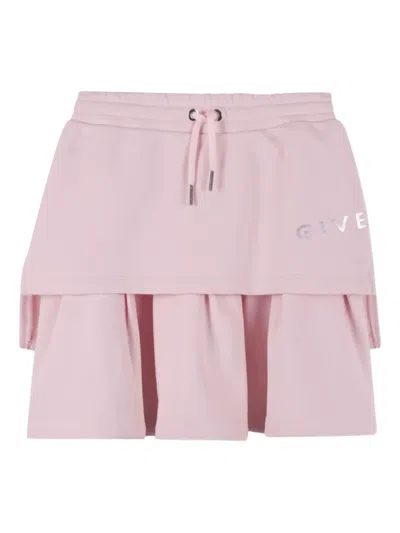 Givenchy Layered Pleated Skirt In Pink