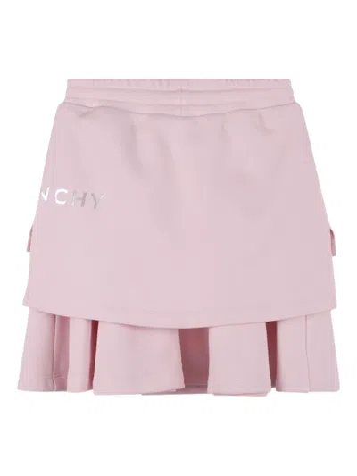 Givenchy Layered Pleated Skirt In Pink