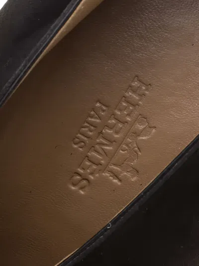 Pre-owned Hermes 115mm Florida Suede Pumps In Black