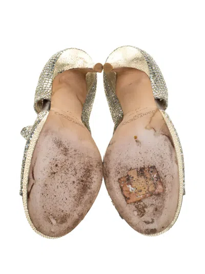 Pre-owned Jimmy Choo Glitter Platform Sandals