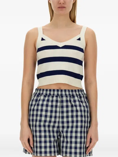 Baum Und Pferdgarten Striped Top In White