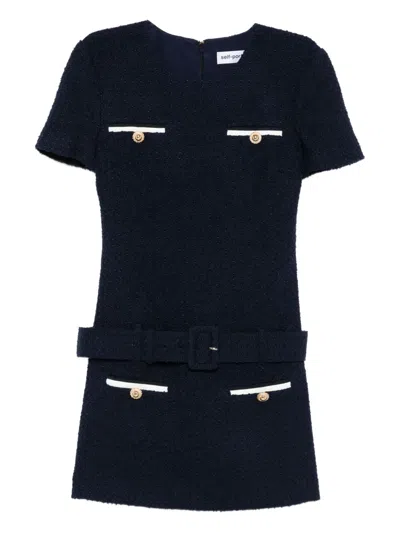 Self-portrait Textured Boucle Mini Dress