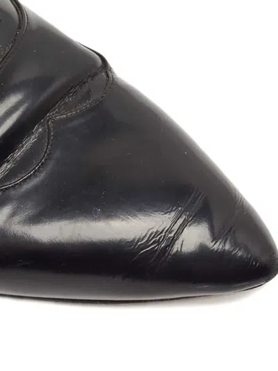 Pre-owned Christian Louboutin Patent-leather Oxford Shoes In Black