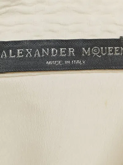 Pre-owned Alexander Mcqueen Textured Peplum Midi Dress
